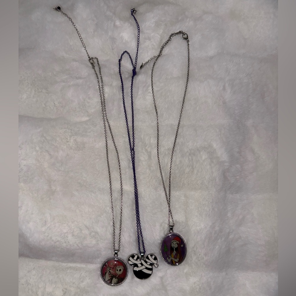 Set of 3 Disney Holiday Necklaces